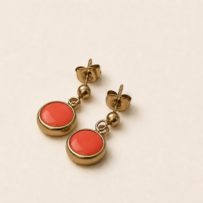 Everyday Gold Plated Stainless Steel Stud Drop Earrings