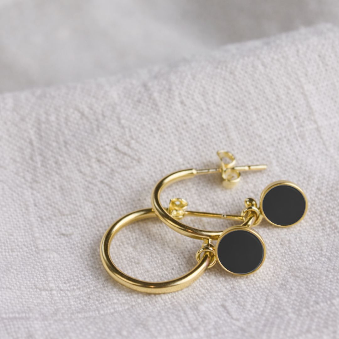 Luxe Gold Hoop Drop Earrings