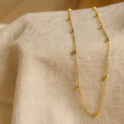 Luxe Gold Ball Chain Necklace