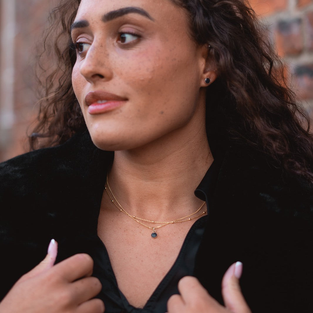 Luxe Gold Pendant Drop Necklace