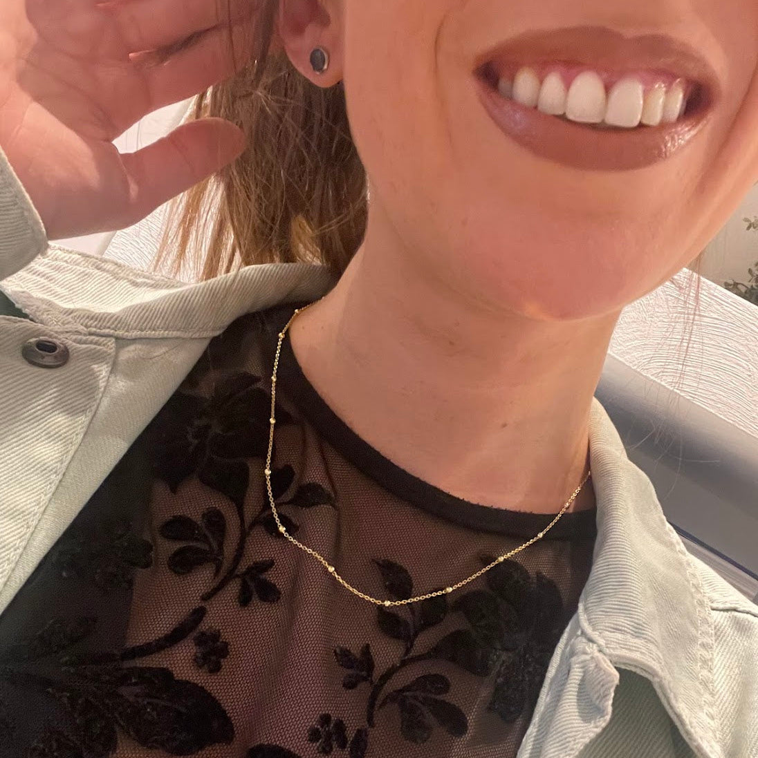 Luxe Gold Ball Chain Necklace
