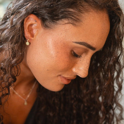 Signature Silver Stud Drop Earrings