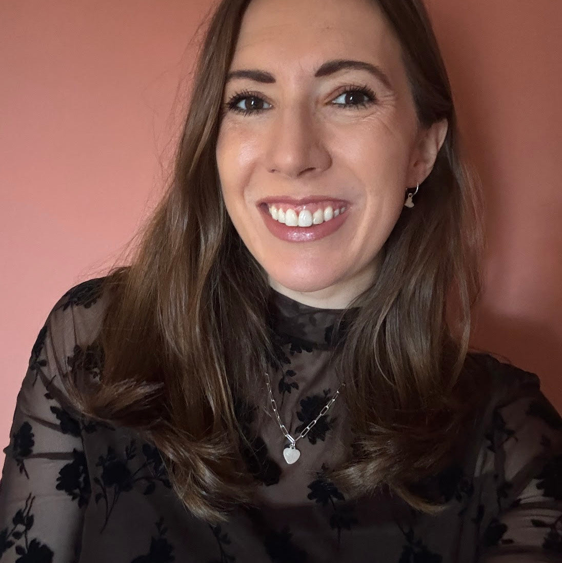 Signature Silver Paperclip Chain Heart Charm Necklace - FREE ENGRAVING