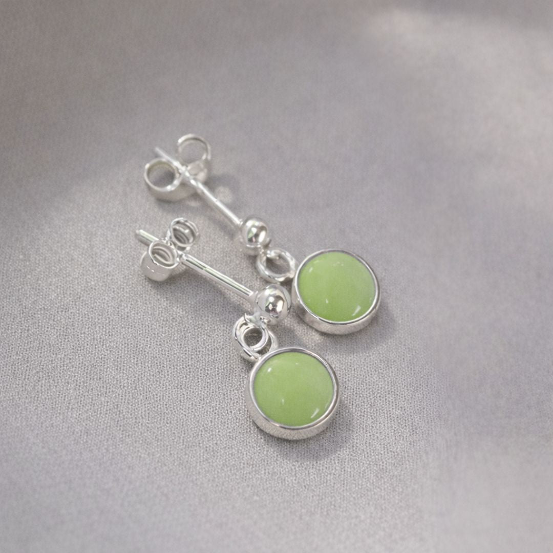 Signature Silver Stud Drop Earrings